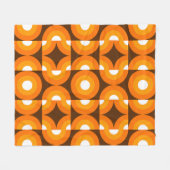 Abstracte halve cirkels model op fusiepatroon fleece deken (Voorkant (Horizontaal))
