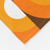 Abstracte halve cirkels model op fusiepatroon fleece deken (Hoek)