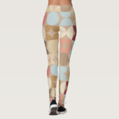Abstracte halve cirkels model op fusiepatroon leggings (Achterkant)