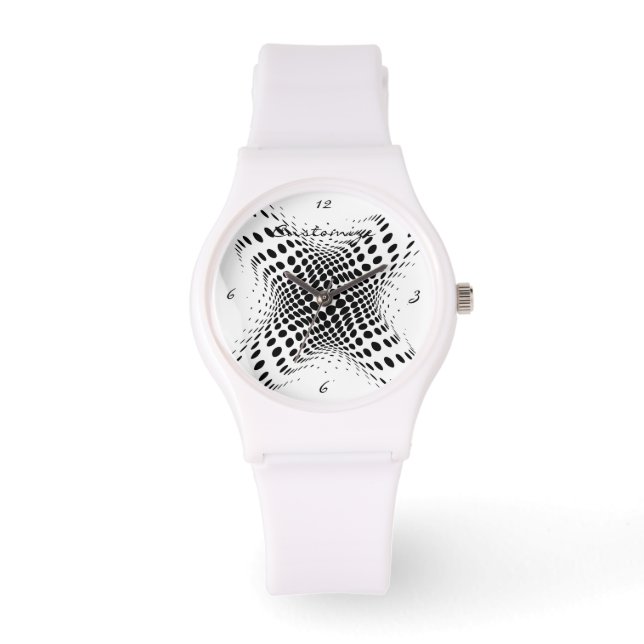 Abstracte halve toon Circles X Thunder_Cove Horloge (Voorkant)