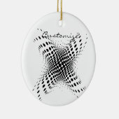 Abstracte halve toon Circles X Thunder_Cove Keramisch Ornament (Rechts)