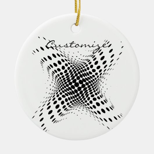 Abstracte halve toon Circles X Thunder_Cove Keramisch Ornament (Voorkant)