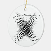 Abstracte halve toon Circles X Thunder_Cove Keramisch Ornament (Links)