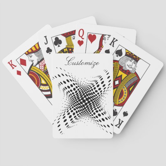 Abstracte halve toon Circles X Thunder_Cove Pokerkaarten (Achterkant)