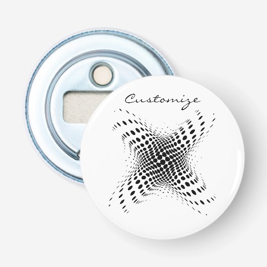 Abstracte halve toon Cirkel X's Thunder_Cove Button Flesopener (Voorkant)