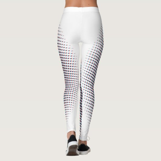 Abstracte halve toon pulserende cirkel leggings (Achterkant)