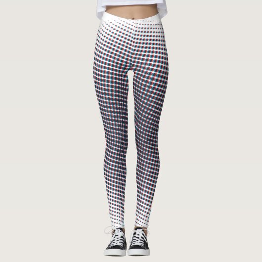 Abstracte halve toon pulserende cirkel leggings (Voorkant)