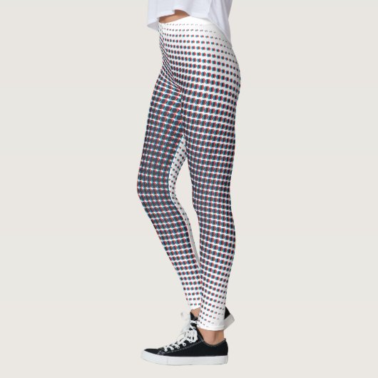 Abstracte halve toon pulserende cirkel leggings (Links)