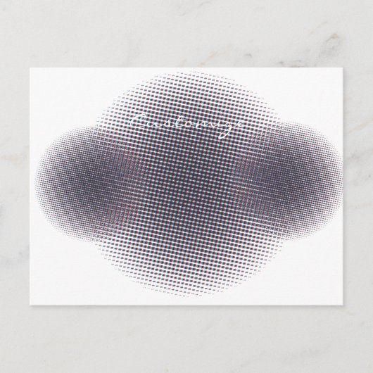Abstracte halve toon pulserende Cirkel Thunder_Cov Briefkaart (Voorkant)