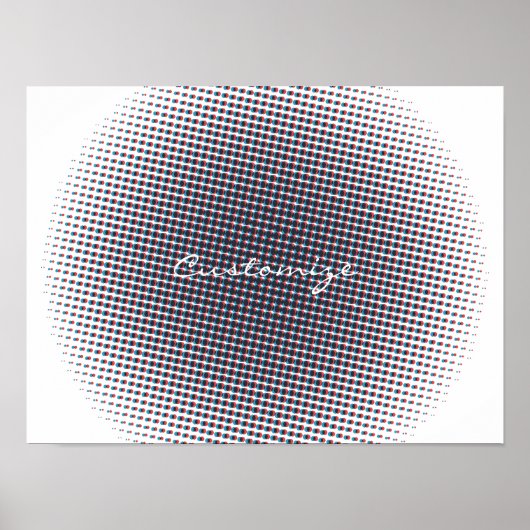 Abstracte halve toon pulserende Cirkel Thunder_Cov Poster (Voorkant)