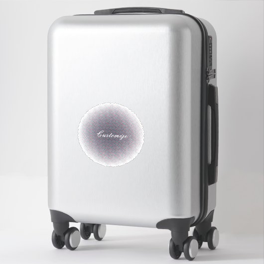 Abstracte halve toon pulserende Cirkel Thunder_Cov Sticker (Koffer)