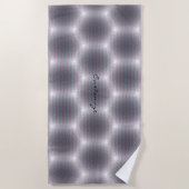 Abstracte halve toon pulserende Cirkel Thunder_Cov Strandlaken (Voorkant)