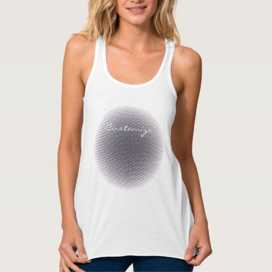 Abstracte halve toon pulserende Cirkel Thunder_Cov Tanktop (Voorkant)