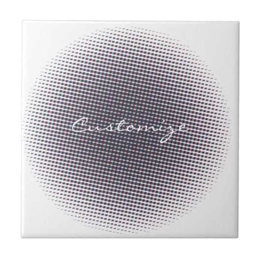 Abstracte halve toon pulserende Cirkel Thunder_Cov Tegeltje (Voorkant)