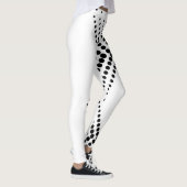 Abstracte halve toon pulserende cirkel Zigzag Leggings (Rechts)