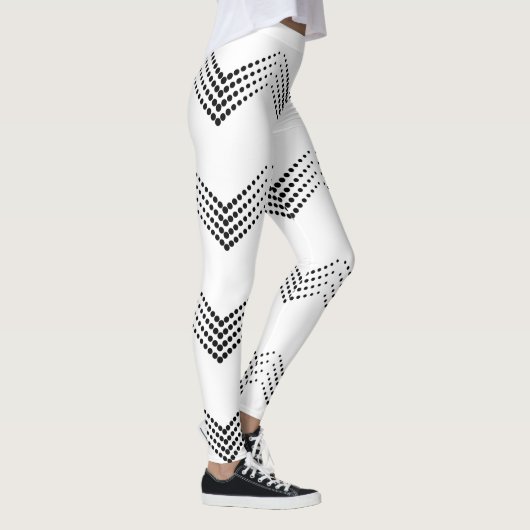 Abstracte halve toon pulserende cirkelbogen leggings (Rechts)