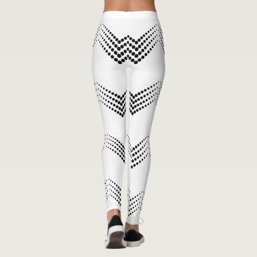 Abstracte halve toon pulserende cirkelbogen leggings (Achterkant)