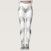 Abstracte halve toon pulserende cirkelbogen leggings (Voorkant)