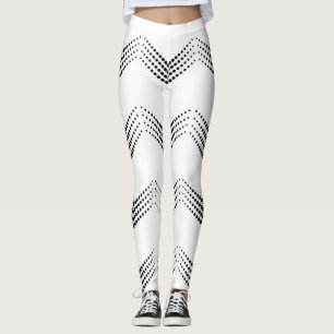 Abstracte halve toon pulserende cirkelbogen leggings