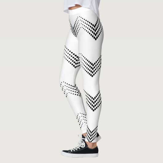 Abstracte halve toon pulserende cirkelbogen leggings (Links)