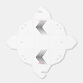Abstracte halve-tooncirkel Zigzag Chevron Bedankdoosjes (Uitgevouwen)