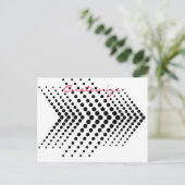 Abstracte halve-tooncirkel Zigzag Chevron Briefkaart (Staand voorkant)