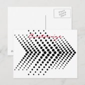 Abstracte halve-tooncirkel Zigzag Chevron Briefkaart (Voorkant / Achterkant)