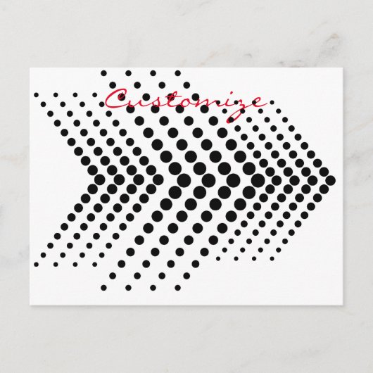 Abstracte halve-tooncirkel Zigzag Chevron Briefkaart (Voorkant)