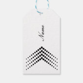 Abstracte halve-tooncirkel Zigzag Chevron Cadeaulabel (Achterkant)