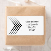 Abstracte halve-tooncirkel Zigzag Chevron Etiket (Insitu)