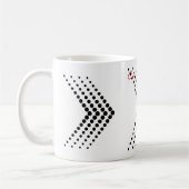 Abstracte halve-tooncirkel Zigzag Chevron Koffiemok (Links)