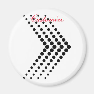 Abstracte halve-tooncirkel Zigzag Chevron Magneet