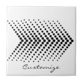 Abstracte halve-tooncirkel zigzag Chevrons Tegeltje (Voorkant)