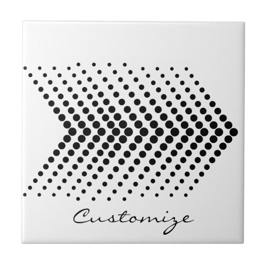 Abstracte halve-tooncirkel zigzag Chevrons Tegeltje (Voorkant)