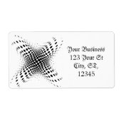 Abstracte halve-tooncirkels X Etiket (Voorkant)