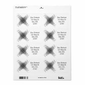 Abstracte halve-tooncirkels X Etiket (Full Sheet)