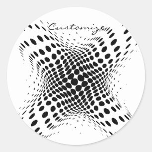 Abstracte halve-tooncirkels X Ronde Sticker