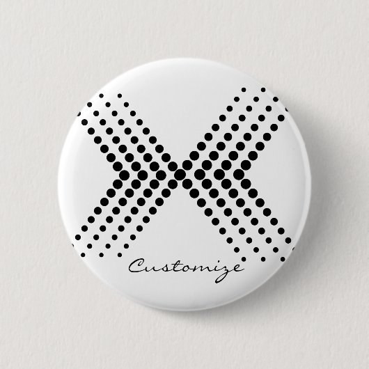 Abstracte halve-toonpulserende cirkel Zigzag Ronde Button 5,7 Cm (Voorkant)