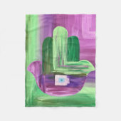 Abstracte Hamsa Fleece Deken (Voorkant)
