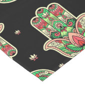 Abstracte Hamsa Lotus Flower Yoga Thed Pattern Lange Tafelloper (Hoek)