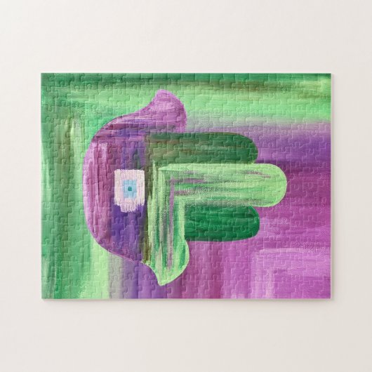 Abstracte Hamsa puzzel (Horizontaal)
