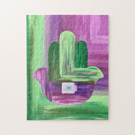 Abstracte Hamsa puzzel (Verticaal)