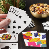 Abstracte hand getekend, stijlvol patroon. pokerkaarten (Insitu)