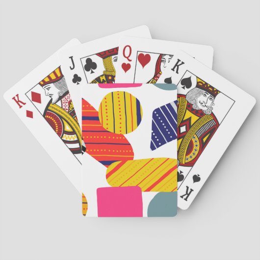 Abstracte hand getekend, stijlvol patroon. pokerkaarten (Achterkant)