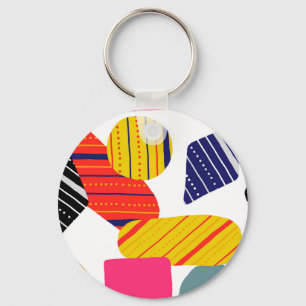 Abstracte hand getekend, stijlvol patroon. sleutelhanger