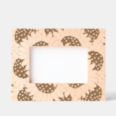 Abstracte hand getrokken zonnebloempatroon gegraveerde lijstjes (Voorkant)