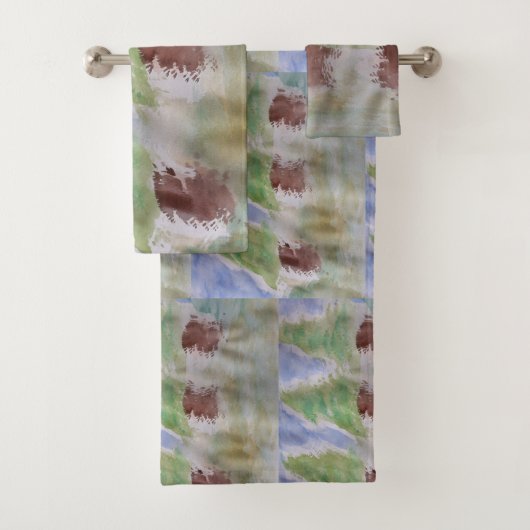 Abstracte handdoekset Fir Trees Bad Handdoek (Insitu)