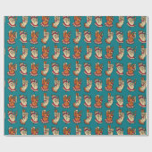 Abstracte handdrukkunst, vingerafdruk, handdruk cadeaupapier (Vlak)