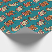 Abstracte handdrukkunst, vingerafdruk, handdruk cadeaupapier (Hoek)