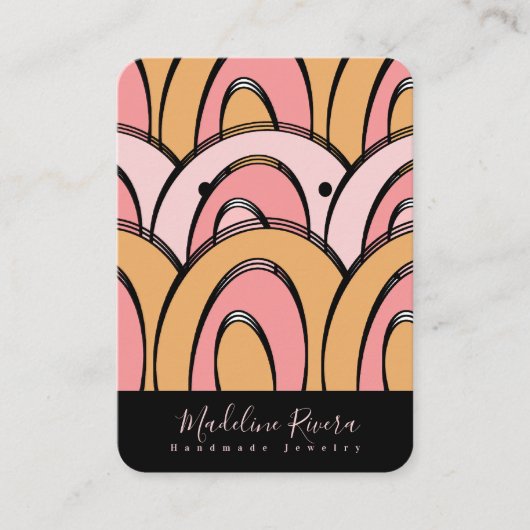 Abstracte handgemaakte Artisan die DisplayCard ver Contactkaartje (Voorkant)